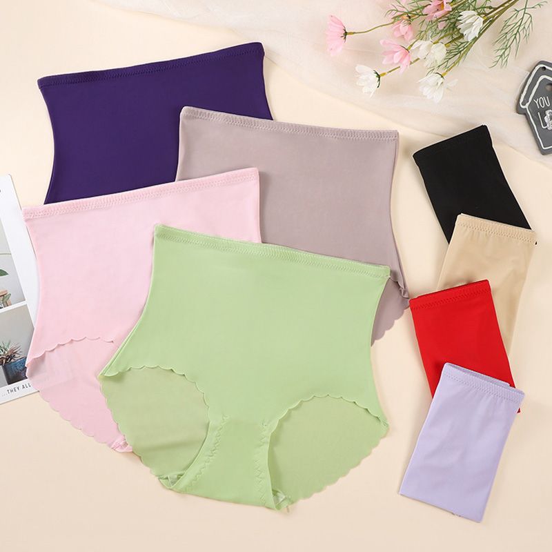 Women’s High Waist Seamless Ice Silk Panties