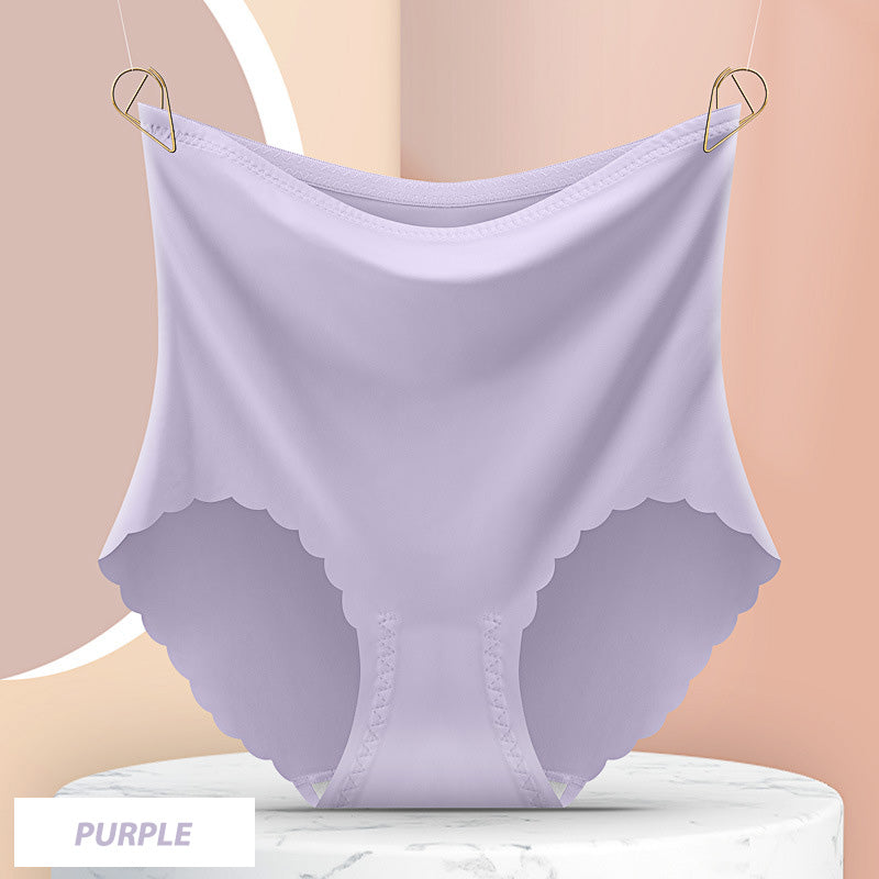 Women’s High Waist Seamless Ice Silk Panties