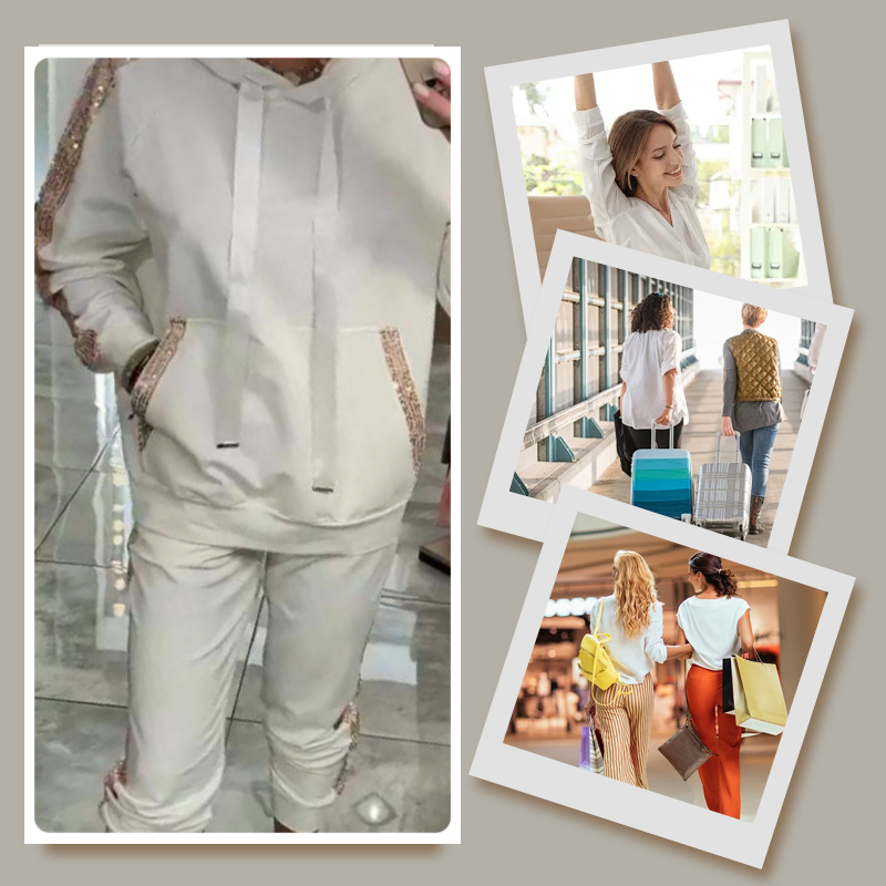 🌷✨Women’s Drawstring Hooded Tops & Pants 2-Piece Set