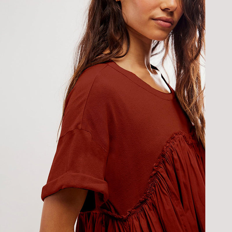 đ„Womenâs Summer Pleated Babydoll Dress with Pockets