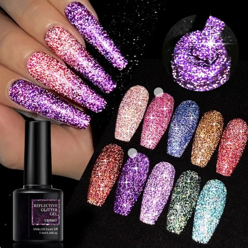 Christmas Dress Up Shiny Reflective Fluorescent Gel Nail Polish