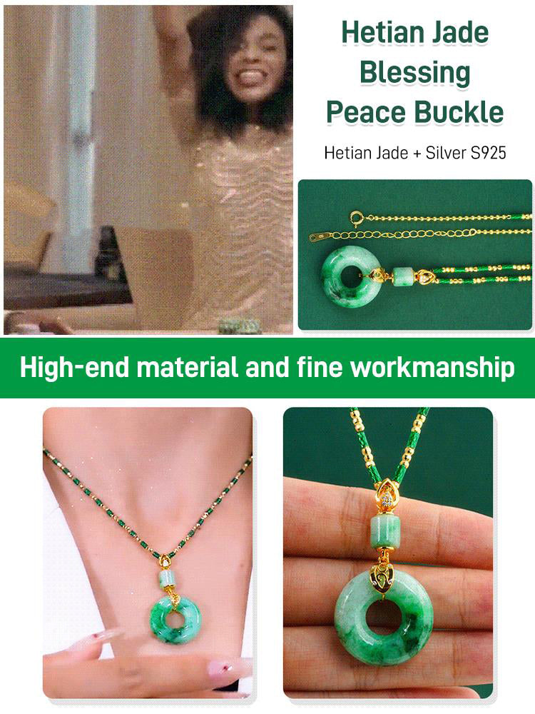 š„2025 HOT SALEš„ Hetian Jade Prayer Peace Buckle
