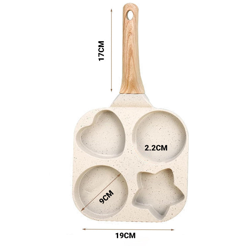 Multifunctional 4-hole Omelette Pan