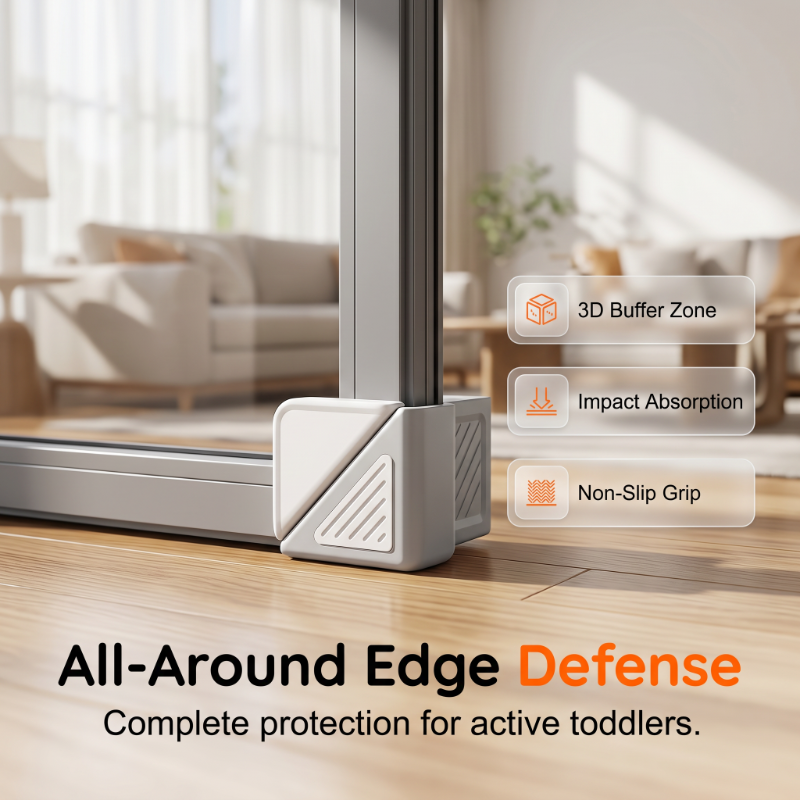 Window Corner Guard Baby Proofing Safety Bumper for Casement Windows Small