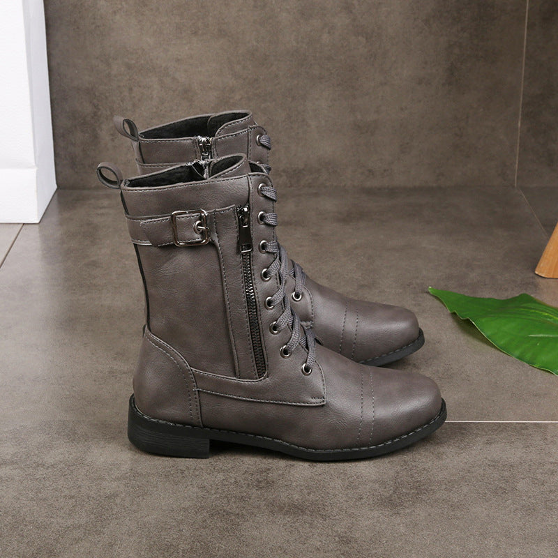 đ˘ Stable Steps, Easy Zip | Women's Round-Toe Chunky-Heel Ankle Boots