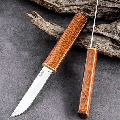 💥HOT SALE💥 2 in 1 Double Knife Set with Wooden Handle⚔️✨