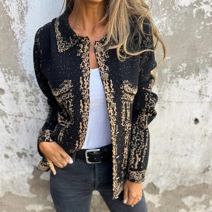 Women’s Trendy Long Sleeve Jacket with Pockets