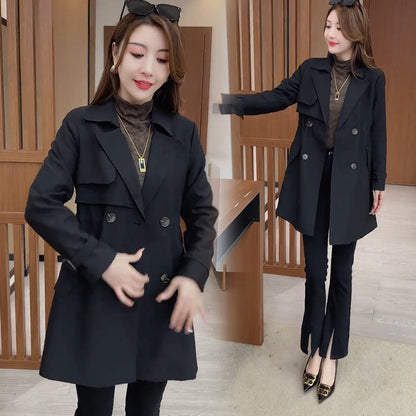 🍂Comfortable Waisted Lapel Trench Coat