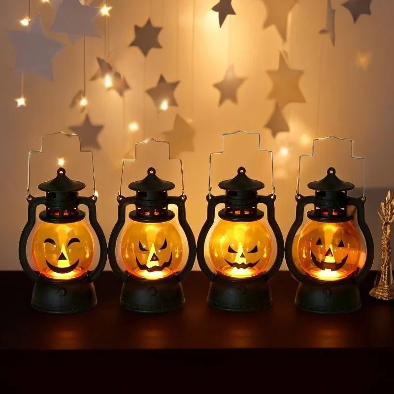 Portable Battery-Operated Halloween Pumpkin Lantern