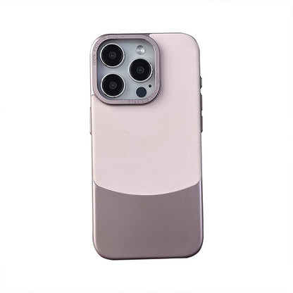 Two-Tone PC Leather Patchwork Case for iPhone