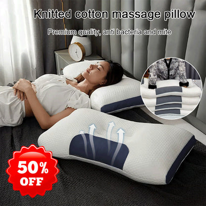 💥Antibacterial Neck Support Sleep-Aid Massage Pillow