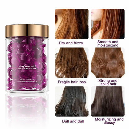 🔥Hair Vitamin Oil Capsules💎Argan & Rosehip Frizz Taming • Instant Shine • Travel-Friendly & Non-Greasy | All Hair Types 📍🇬🇧✨