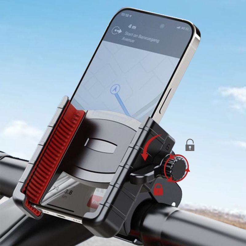 Shock-proof Bike Phone Mount Holder with Knob Locking