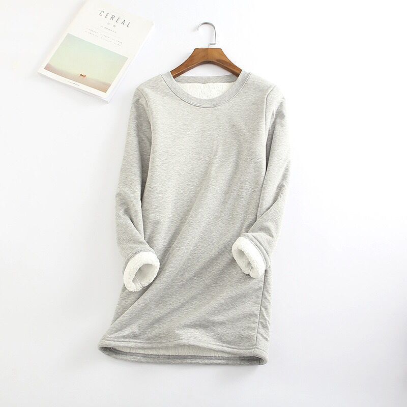 Women's Cotton Round Neck Solid Sweatshirt