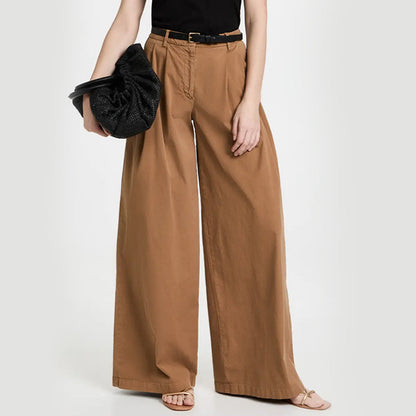 High Waist Casual Pants with Wide Legs