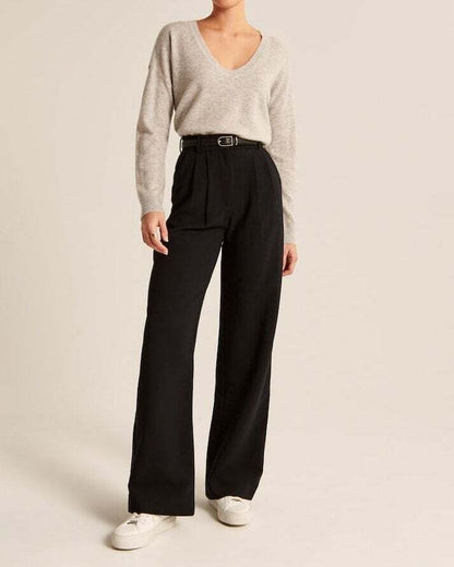 Lightweight Tailored Wide Leg Pants