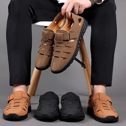 Last Day Sale 50%-Stylish Leather Hollow Sandals