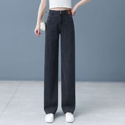 Women’s Cooling Ice Silk Straight-leg Denim Pants