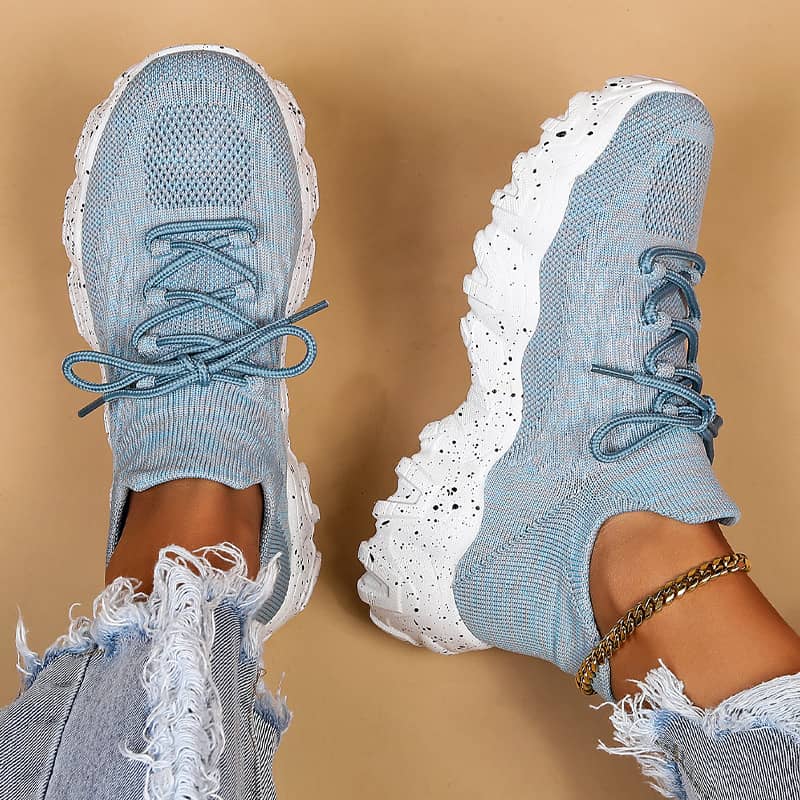 💕Women's Woven Mesh Lace-Up Fashion Sneakers