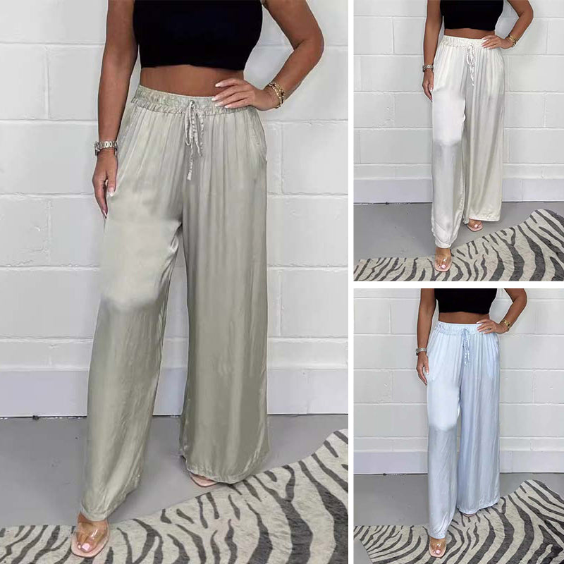 💝Straight Leg Smooth Loose Trousers