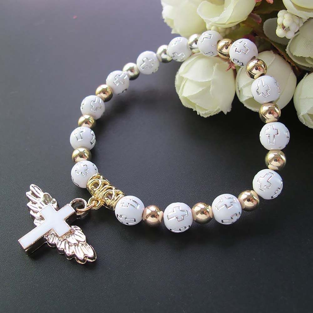 Angel Wing Cross Bracelet