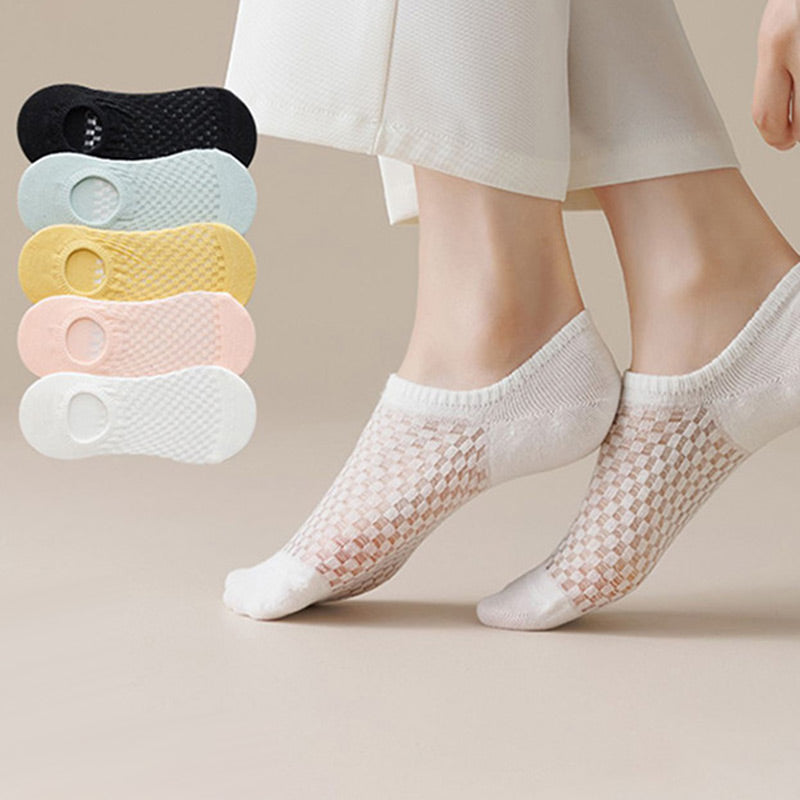 Women's Summer Breathable Mesh Low-Cut Socks