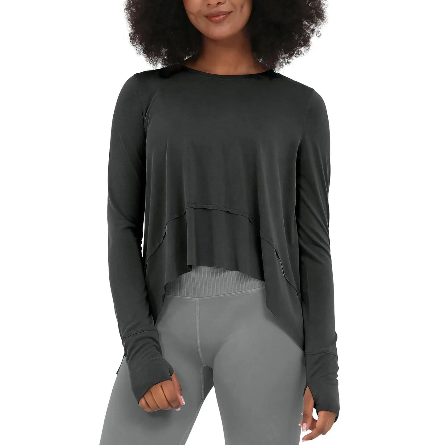 Women's Soft Long Sleeve Cropped Top