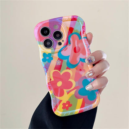 New Dopamine Graffiti Flower Case For iPhone