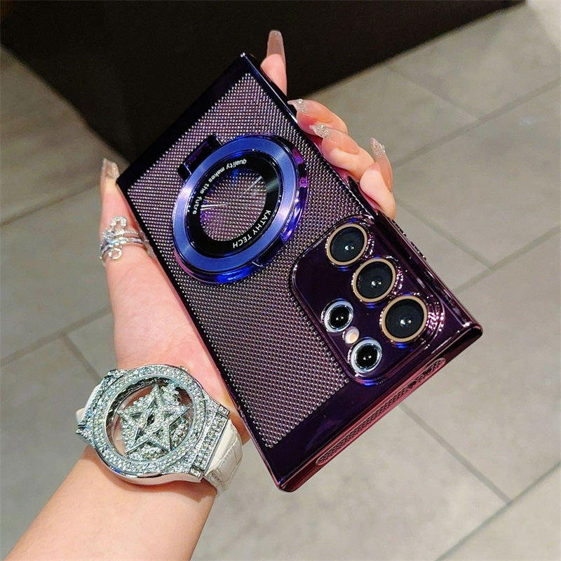 Phone Case with Magnetic Ring Stand for Galaxy Series