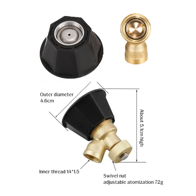 High pressure air vortex spray nozzle for agricultural applications