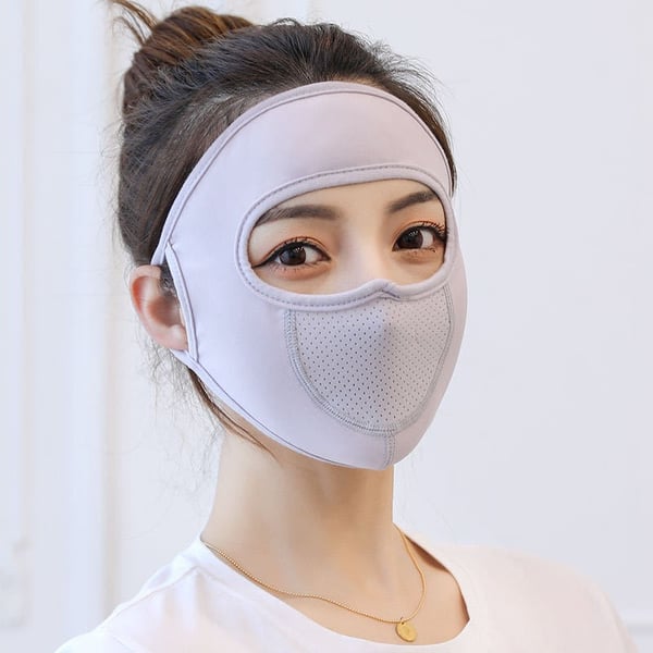 Breathable Ice Silk Sunscreen Long Neck Full Face Mask