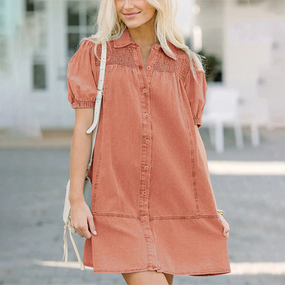 Women's Denim Babydoll Dress