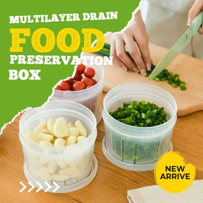 Multilayer Drain Food Preservation Box（48% OFF）