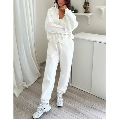 Triple Threaded High-Neck Casual Sportswear 2-piece set