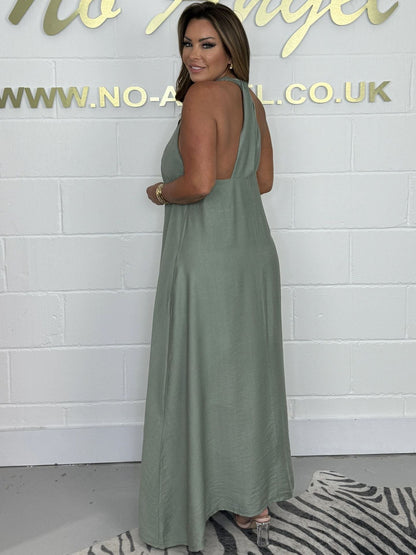 Women's Flowy T-Back Maxi Dress