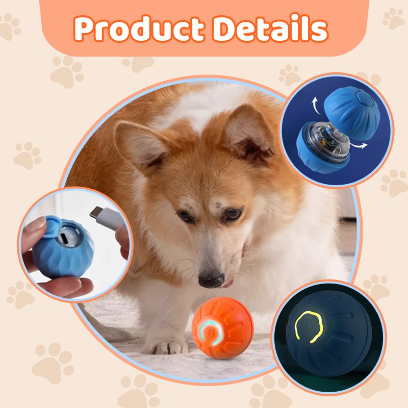 Interactive Pet Toy Automatic Rolling Ball