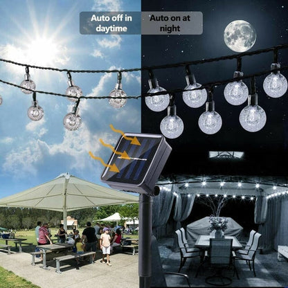 Waterproof Solar Powered LED Outdoor String Lights