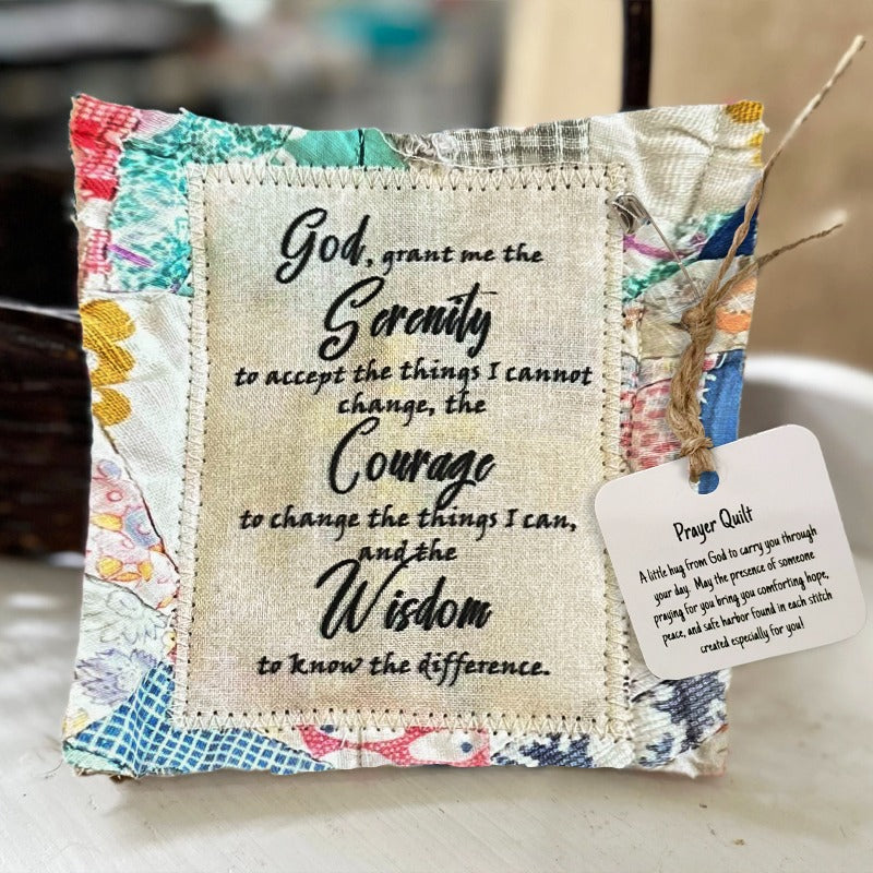 💜✝️Best Encouraged And Blessed Gift-Prayer Quilt With Cross Inside