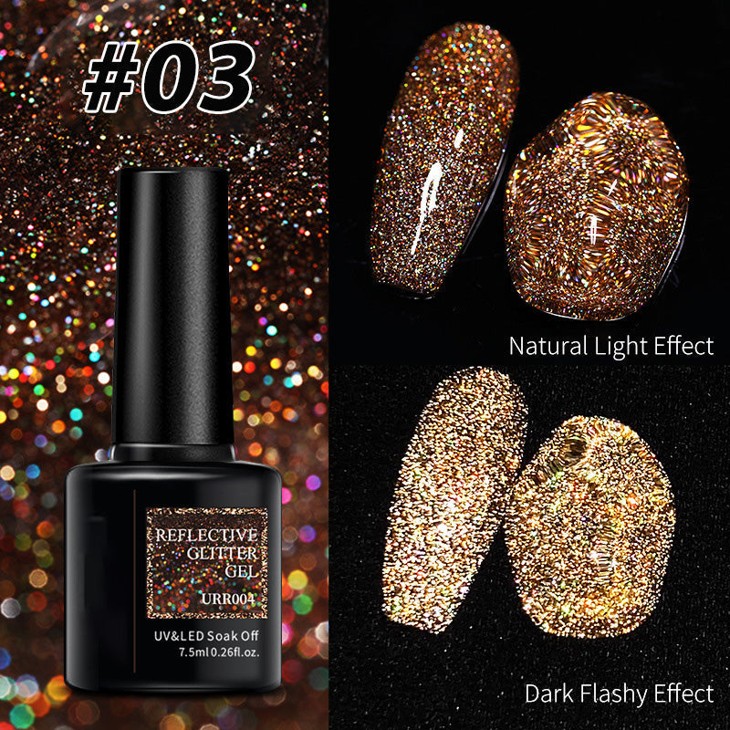 Christmas Dress Up Shiny Reflective Fluorescent Gel Nail Polish