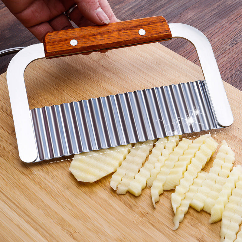 Stainless Steel Wavy Crinkle Potato Cutter