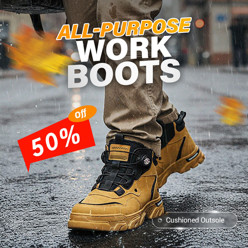 ⏰Men's Outdoor Swivel Buckle Work Shoes（Waterproof, Anti-slip,Comfortable and Breathable）