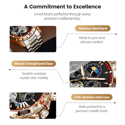 ⌚Swiss Brand New Waterproof Automatic Mechanical Watches