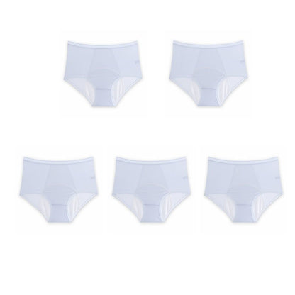 High Waist Leak Proof Ice Silk Panties Plus Size L-5XL