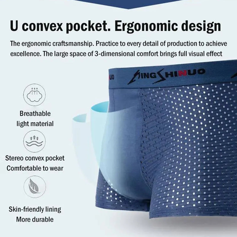 [Best Gift for Him] Men's Breathable Mesh Boxer Briefs