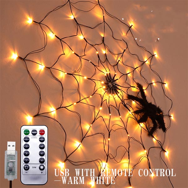 Halloween LED Giant Spider Web Light