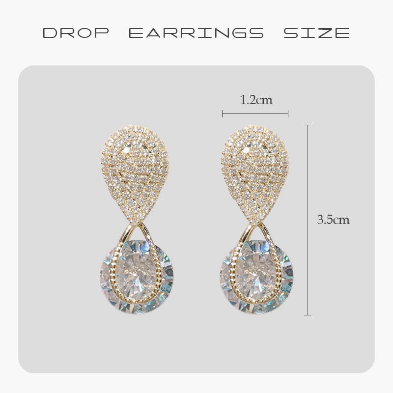 Super Flash Diamond-mounted Drop Earrings