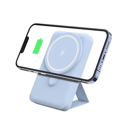 Magnetic Suction Power Bank with Foldable Stand