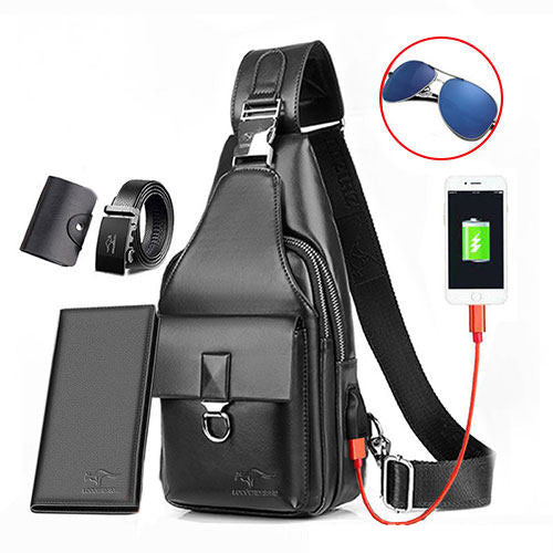 Men's Rechargeable Waterproof High-quality Chest Bag