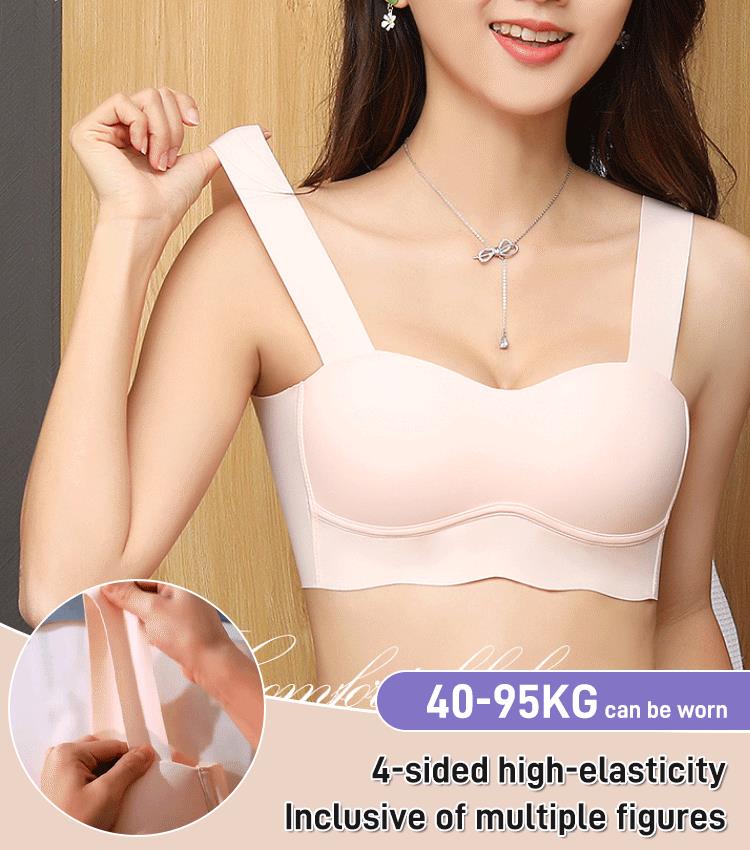 Anti-Sag Wrap Support Seamless Back Button Bra