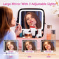 Luminous Luxe: Portable LED Makeup Organizer with Mirror